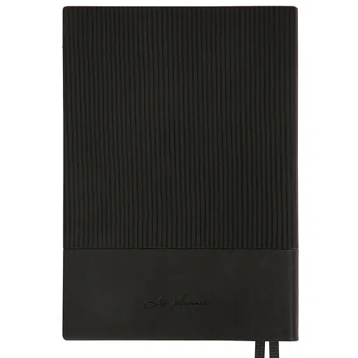 Дневник-деловая записная книжка А5 Leo Planner Velvet 2026 мягкий черный 368 страниц (252638)