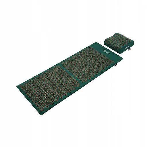 Килимок акупунктурний 4FIZJO Eco Mat XL Аплікатор Кузнєцова з подушкою 110 x 42 см 4FJ0385 Navi Green/Gold (P-5907739315083) - фото 4