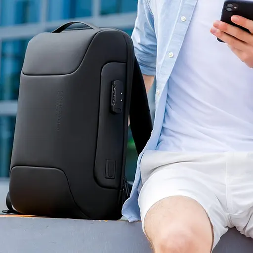 Рюкзак міський Mark Ryden 9116 21л з кодовим замком і USB Black (16258) - фото 4