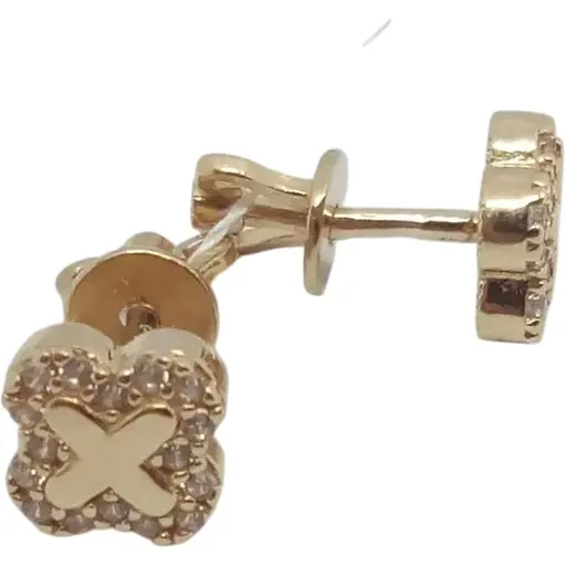 Золоті сережки-пуссети Імперія золота з фіанітами. СП1167И