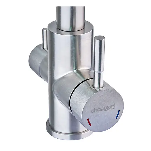 Змішувач для кухні на дві води Champion SUS-021 нержавіюча сталь CH0330 Нержавіюча сталь - фото 2