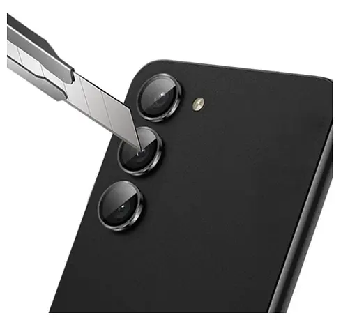 Защитное стекло на камеру DK для Samsung Galaxy A14 A145/A146 Metal Ring Eagle Eye 015722 black 2 шт. - фото 5