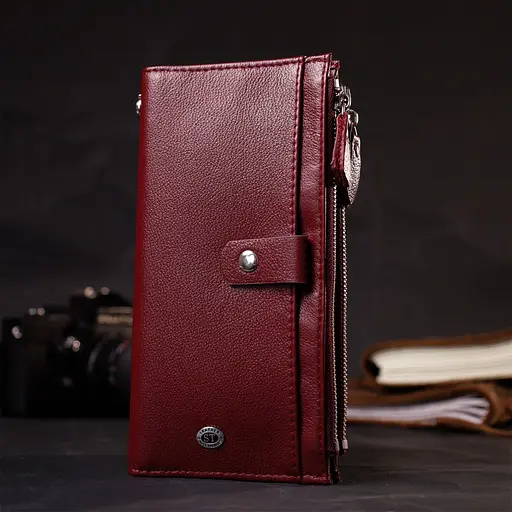 Кожаный женский кошелек ST Leather 9.8х19х1.5 см acs0026960 - фото 7