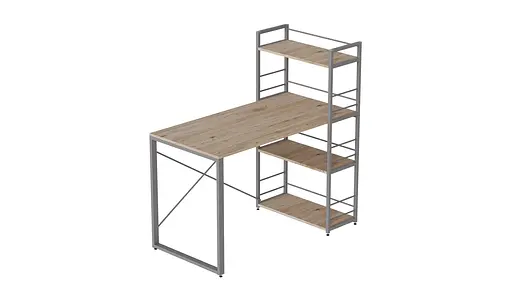 Письменный стол Ferrum-decor Серии Конект с этажеркой 75x120x60 серый ДСП Дуб Сан-Марино 16мм (FRD-104231) - фото 6