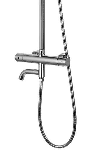 Душова система Corsan Lugo хром з термостатом та виливом CMN01TCHW, Хром - фото 5