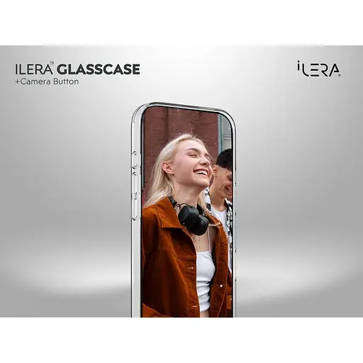 Чехол iLera GlassCase + Camera Button with MagSafe для Apple iPhone 17 Pro Max Transparent ILGCLCa17PrMx (150420) - фото 11
