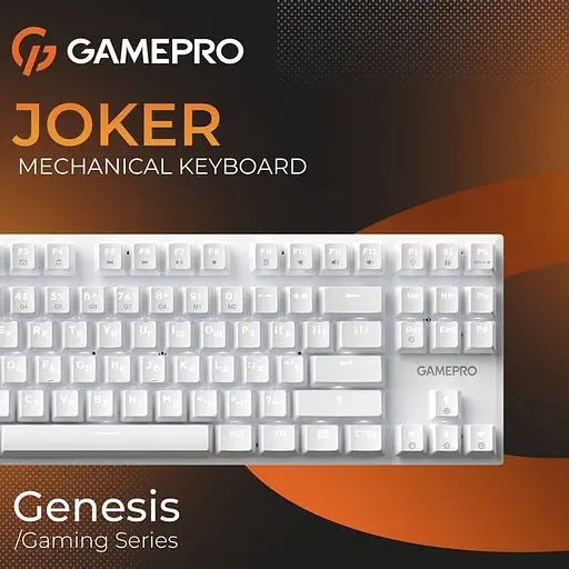 Клавіатура дротова GamePro Genesis Joker Outemu Red Swithes USB White (MK124W) - фото 8
