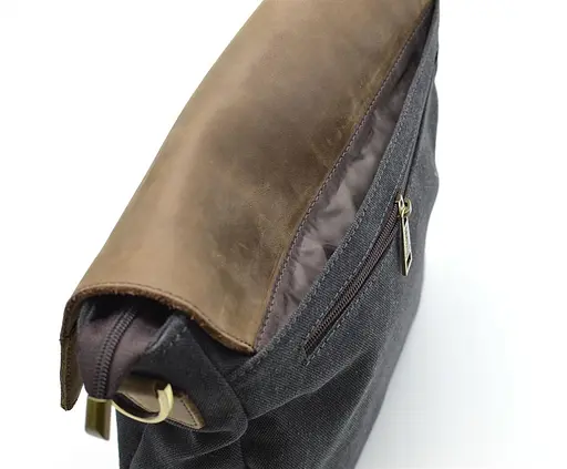 Кожаная мужская сумка через плечо TARWA 30х32х7.5 см sum0025868 - фото 7