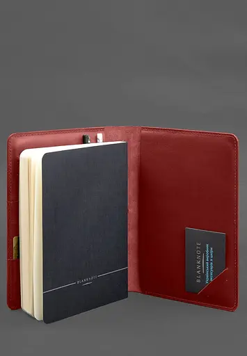 Шкіряний блокнот А5 (софт-бук) 9.4 червоний - фото 8