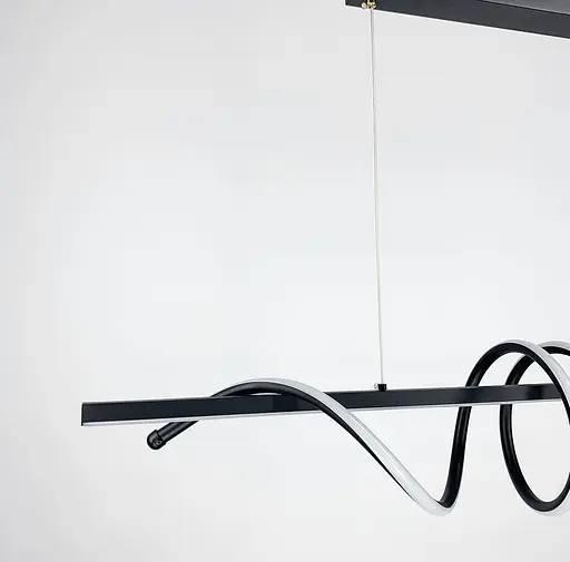 Скандинавская LED люстра в черном корпусе 100х19 см Line F | Ст. H24L-1000 BK - фото 6