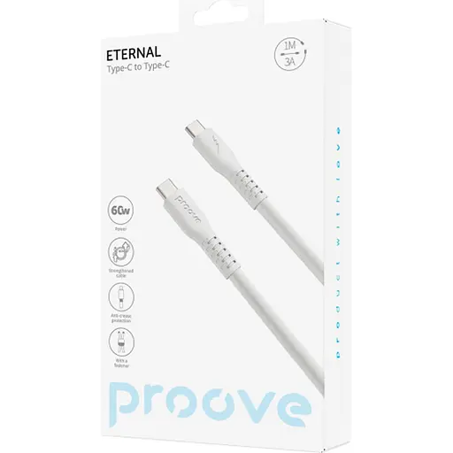 Кабель Proove Eternal USB-C to Lightning 27W 1m White (CCET27002102) [131014] - фото 2