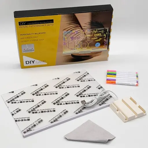 Светодиодная доска для заметок и рисования Bambi DIY3020, размер 30х20 см - фото 6