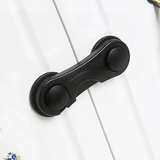 Замок на мебель защита от детей, блокиратор для ящиков 9.5 см Black (18646) - фото 2