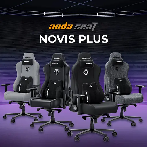 Крісло ігрове Anda Seat Novis Plus XL Black Fabric (AD23YC-XL-01-B-F-B04) - фото 18