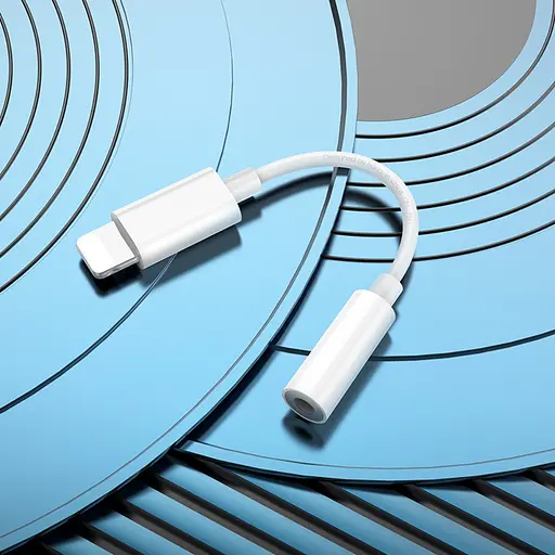 Адаптер перехідник Hoco LS34 аудіо конвертер Lightning to Jack 3.5 F 0.08 m білий - фото 4