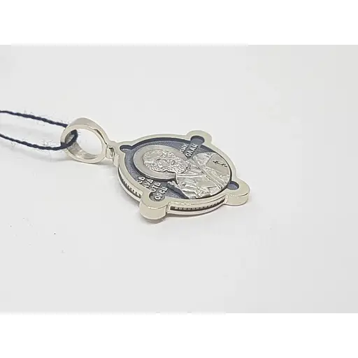 Золотая подвеска Харьковская ювелирная фабрика-икона. Св. Чудотворец Николай. 11566-ЧБЕЛ - фото 2