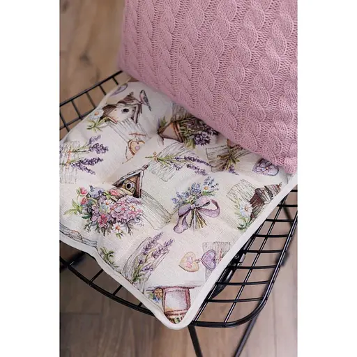 Подушка на стілець Прованс Лавандовий садочок 40х40 см (44352) - фото 3