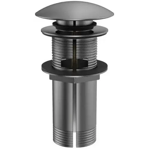 Донный клапан для раковины Kohlman click-clack graphite с переливом KOREK EG, Графит - фото 1