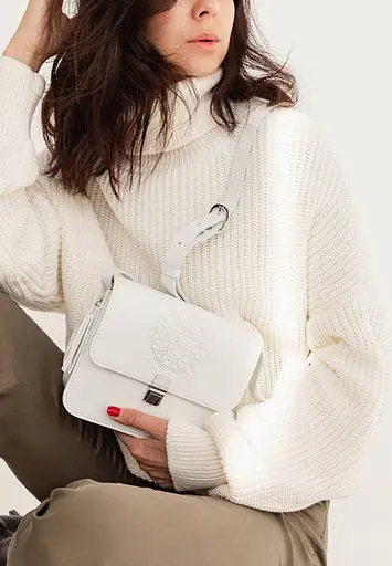 Шкіряна жіноча бохо-сумка Лілу біла - фото 7