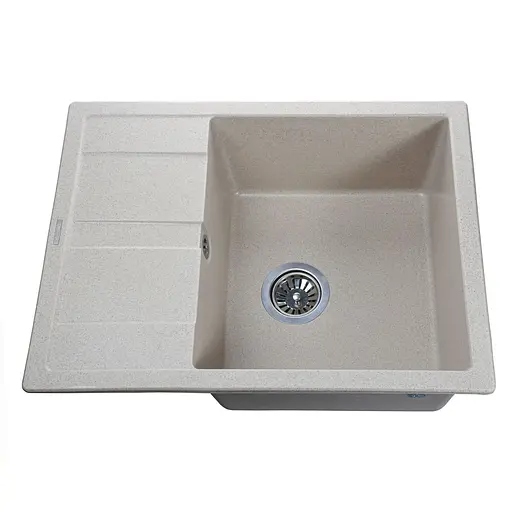 Кухонна мийка гранітна Globus Lux One піщаний 650x500мм-А0004, Sand - фото 1