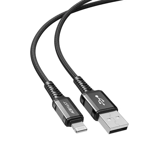 Кабель Acefast C1-02 USB to Lightning 1.2 м чорний