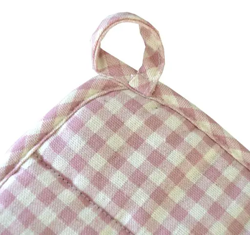 Прихватка Прованс Bella Розы с кружевом, 25х25 см, клетка, розовый (13515) - фото 3