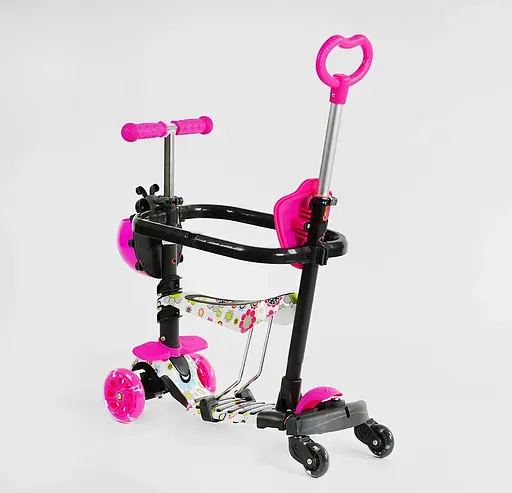 Детский самокат 5 в 1 Best Scooter L-S96302 розовый - фото 5