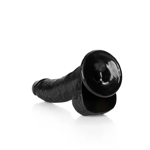 Фалоімітатор RealRock Straight Realistic 8" 23 см (чорний) - фото 8