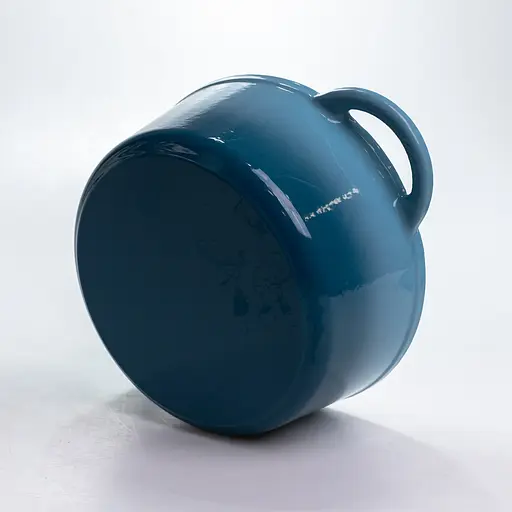 Каструля чавунна 2.5 л емальована з кришкою посуд для тушкування запікання кухонна Синій Premium Cookware HP-1-14-BLUE - фото 9