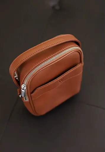 Чоловіча сумка через плече Freeliner світло-коричнева - фото 3