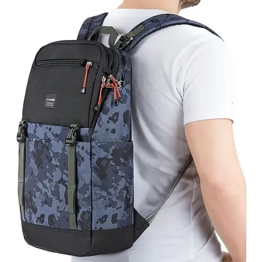 Рюкзак антивор Pacsafe Slingsafe LX500 21 л backpack черный-камуфляжный (45330802) - фото 2