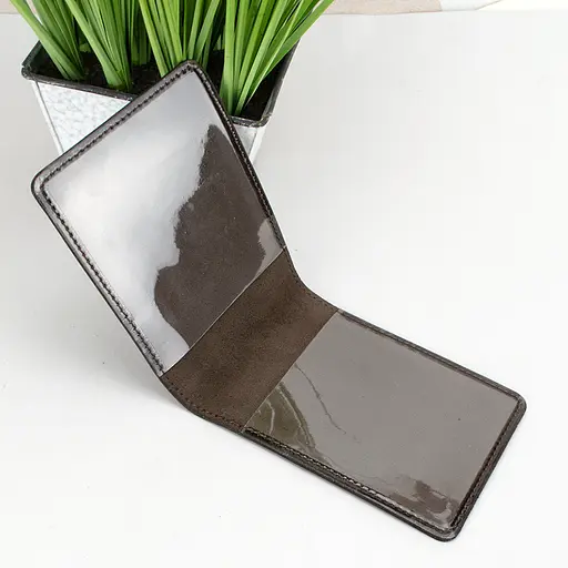 Обложка на удостоверение УБД кожаная коричневая - фото 2