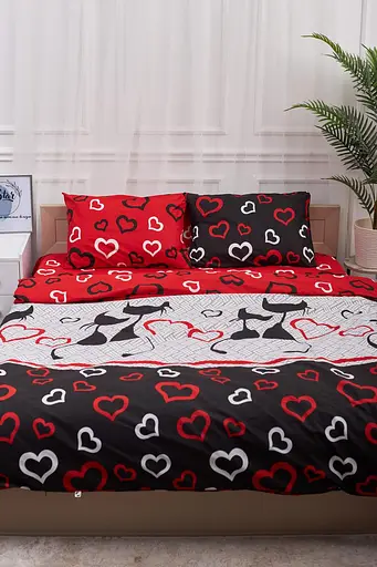 Підковдра Moon&Star Бязь Gold Люкс Love Cats Полуторна 143x210 см - фото 2