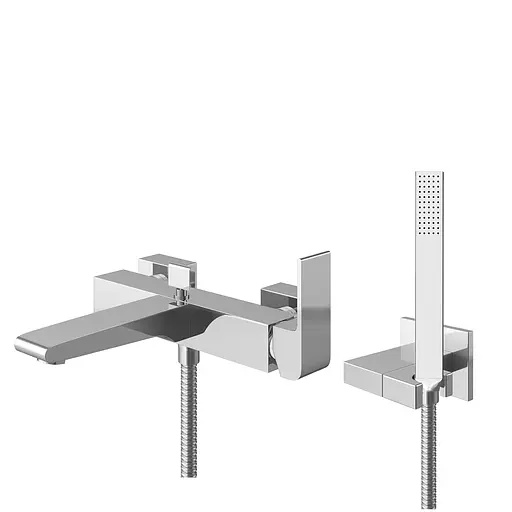 Змішувач для ванни Kohlman Saxo chrome настінний KPL-QW110S Хром - фото 1