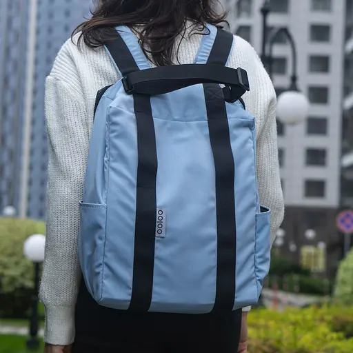 Рюкзак-антикрадій OOLOO Кенгуру mini 40x30x12 см, світло-блакитний 649/306 - фото 6