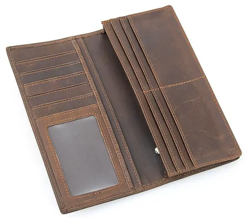 Мужской кожаный кошелек Vintage 9х19 см acs0016064 - фото 6