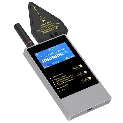 Професійний детектор жучків, прослушки, безпровідних камер, GPS трекерів - антижучок Nectronix WT-10 (100816) - фото 2