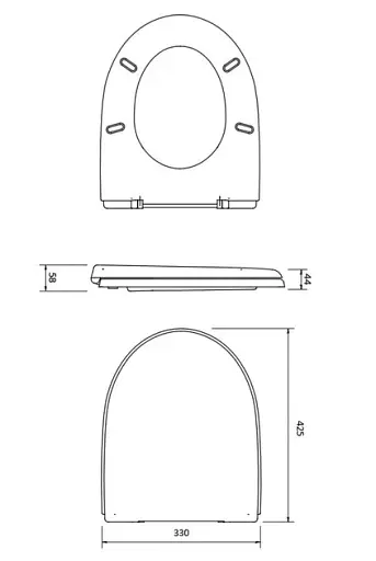 Сидение для унитаза Cersanit Merida K98-0031 из дюропласта антибактериальное - фото 4