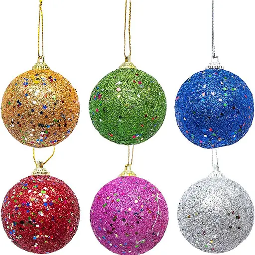 Набір ялинкових іграшок Кулі, ACF22235-6, 6 шт., 5.5 см