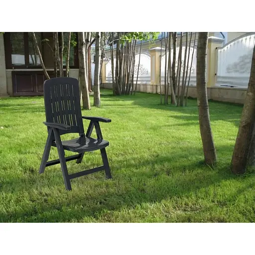 Стул садовый Bica Carmen пластиковый складной графит. - фото 2