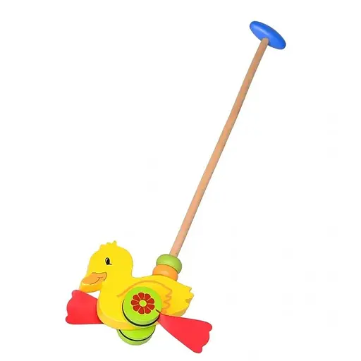 Деревянный утенок-каталка IE581