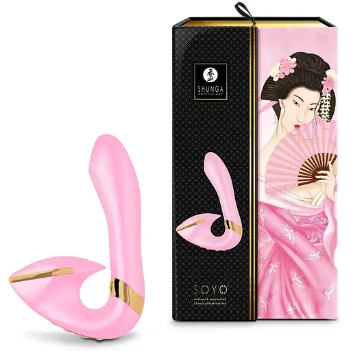 Вагінально-кліторальний вібратор Shunga Soyo Light Pink - фото 6
