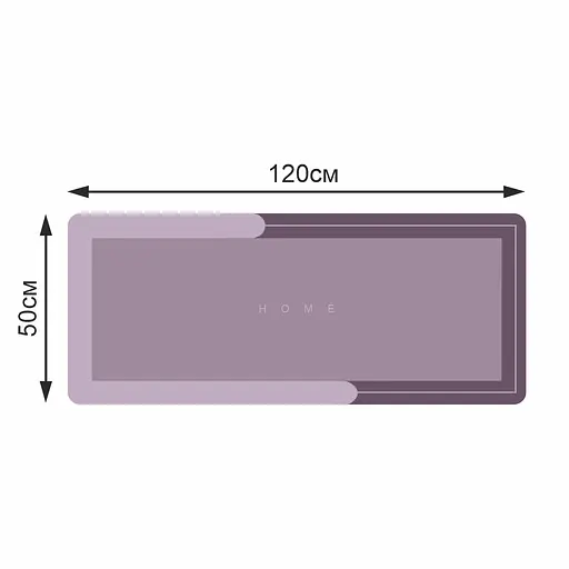 Диатомитовый коврик Aquarius Home для ванной и кухни Суперпоглощающий 50х120 см Кофе - фото 2