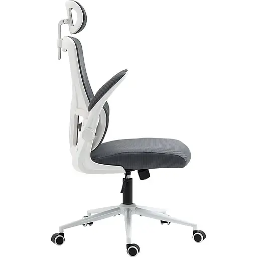 Офисное кресло GT Racer X-5728, бело-серое (X-5728 White/Gray) - фото 5