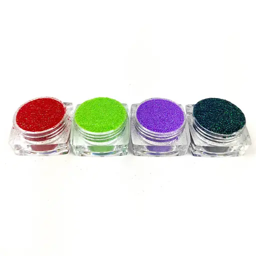 Набір гліттера для біо-тату «Райдужний №4» glitter-set-4x-4, 4 кольори - фото 2