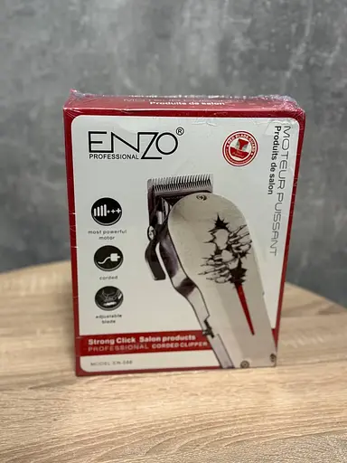 Проволока для стрижки волос ENZO EN-588 с классическими насадками и мощным мотором для дома 10 Вт Серый - фото 7