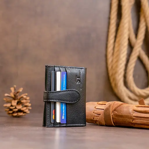 Женский кожаный кошелек-визитница ST Leather 10х8.3х1.5 см acs0015292 - фото 9