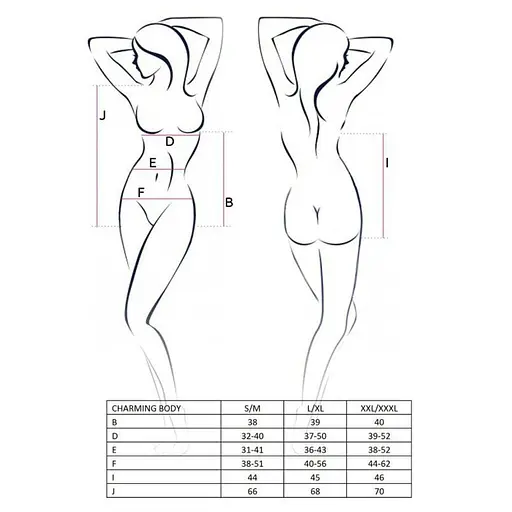 Боді Passion Charming Body black L/XL - фото 3