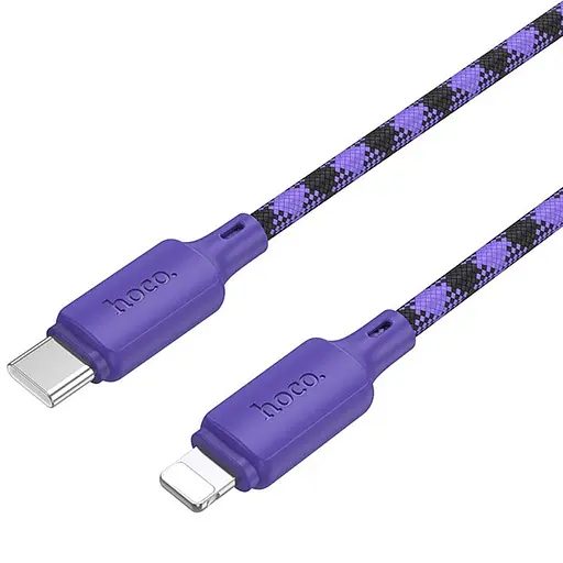 Дата кабель Hoco X116 Meridian Type-C to Lightning 27W (1m) Gradient Purple Mix - фото 6