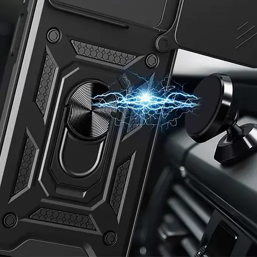 Чехол Ummi Camshield Serge Ring для Xiaomi Poco M5 Черный - фото 2